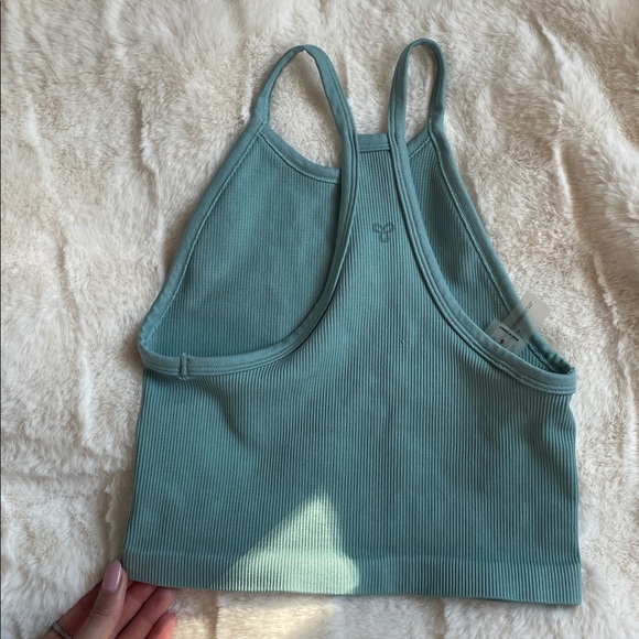 TNA Blue Ribbed Tank Top - Picture 3 of 4